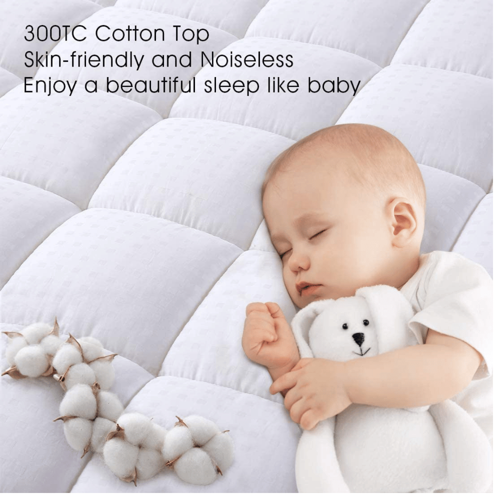 EASELAND washable fitted Mattress Topper