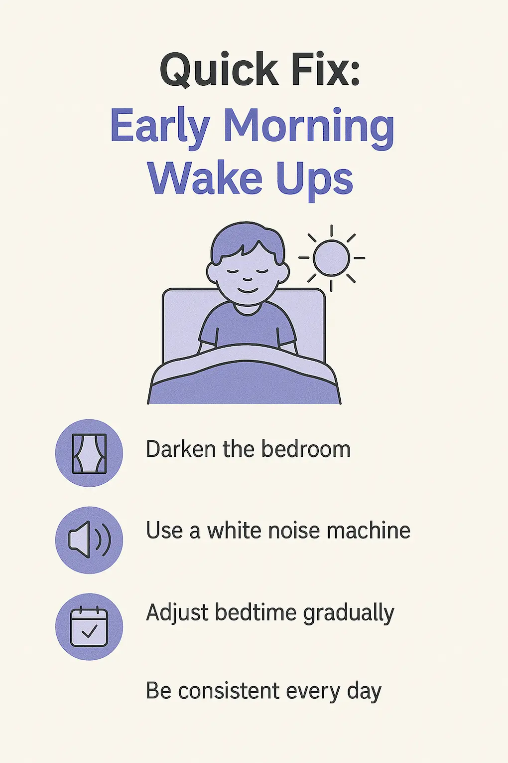 Early morning wake-up solutions