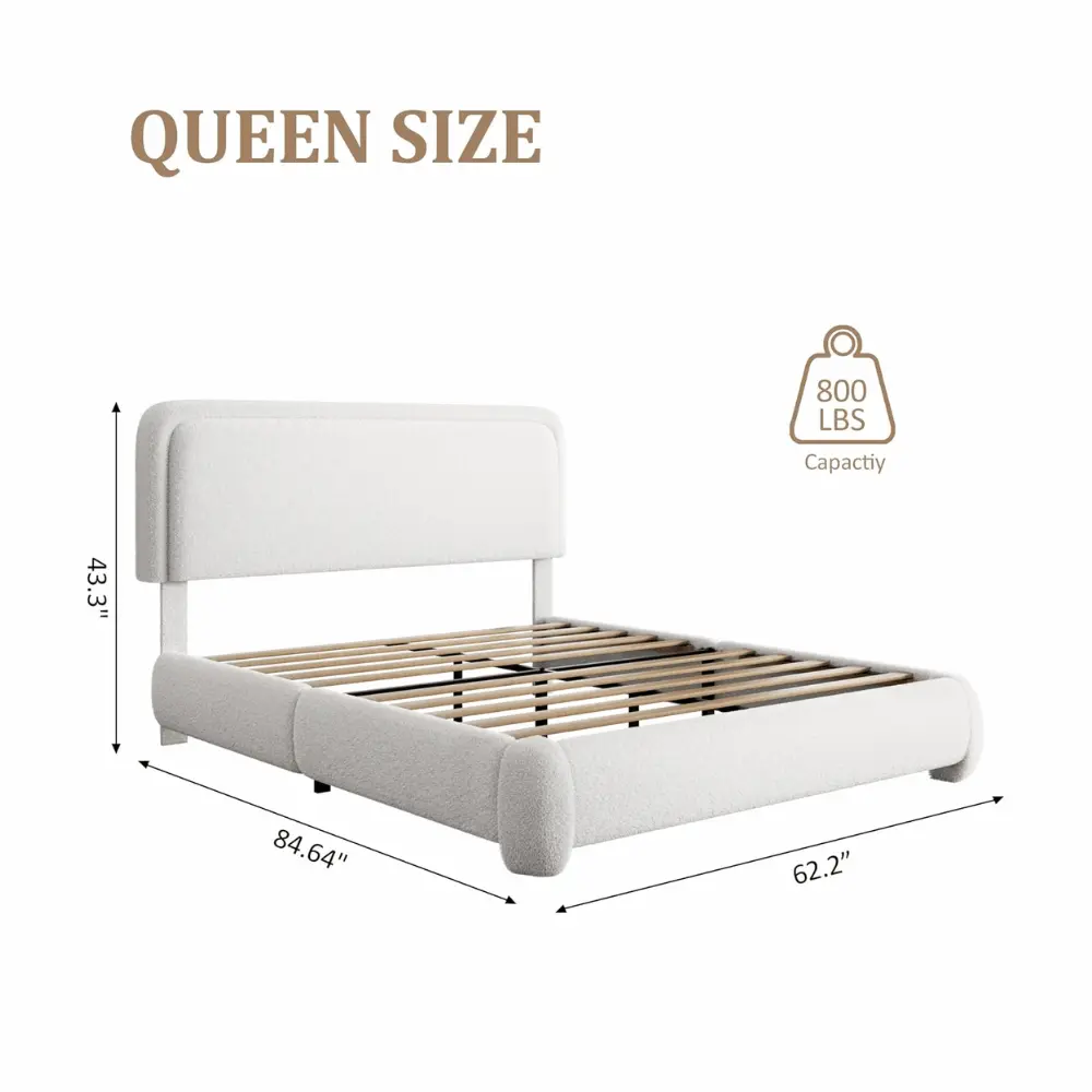 Viplov boucle Cloud Bed Frame