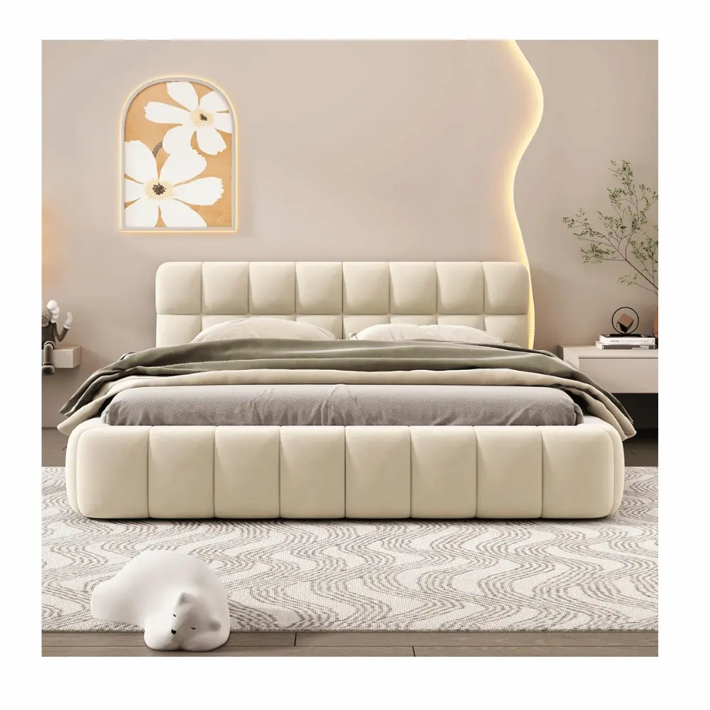 Merax stylish bedroom bed frame