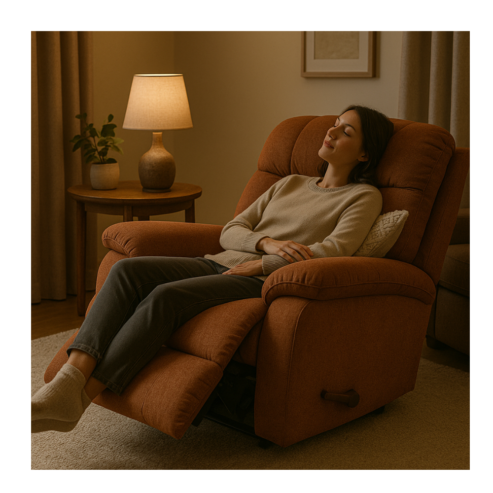 Gray La-Z-Boy style recliner