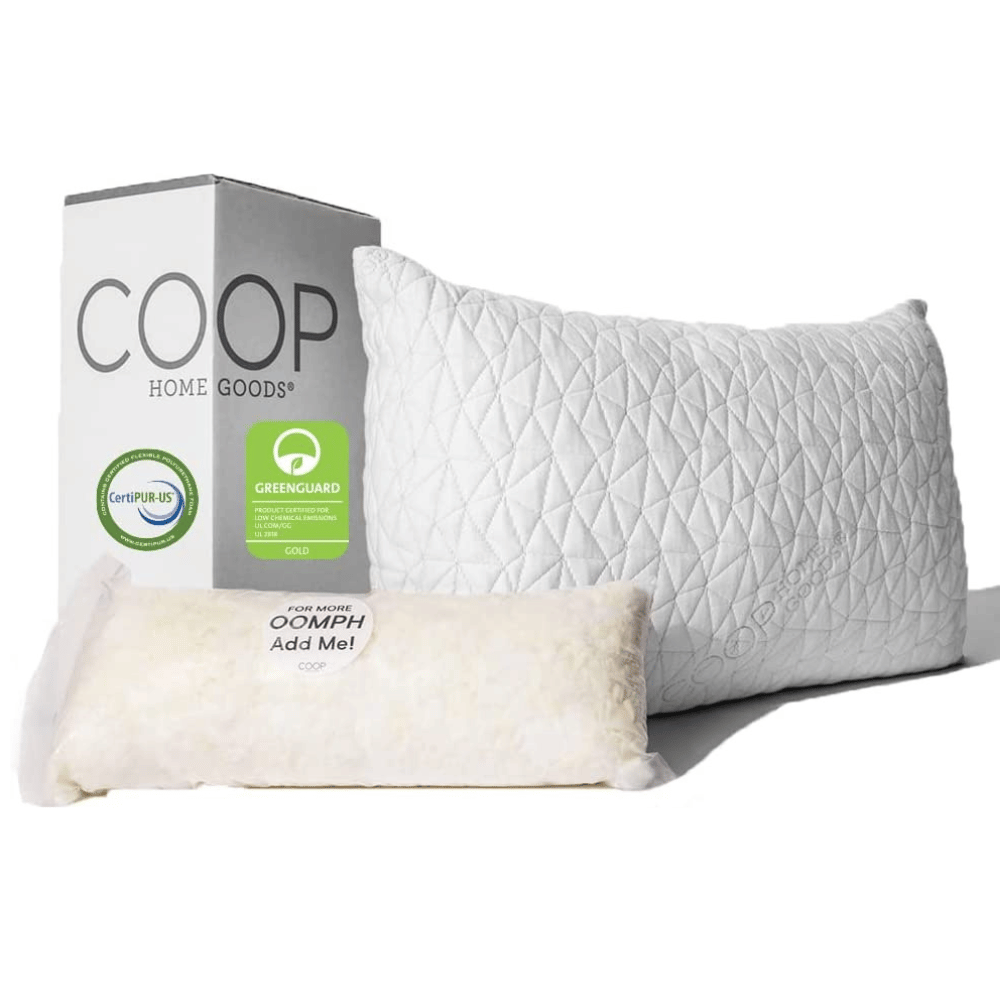 Coop Home Goods adjustable supportive sleep pillow