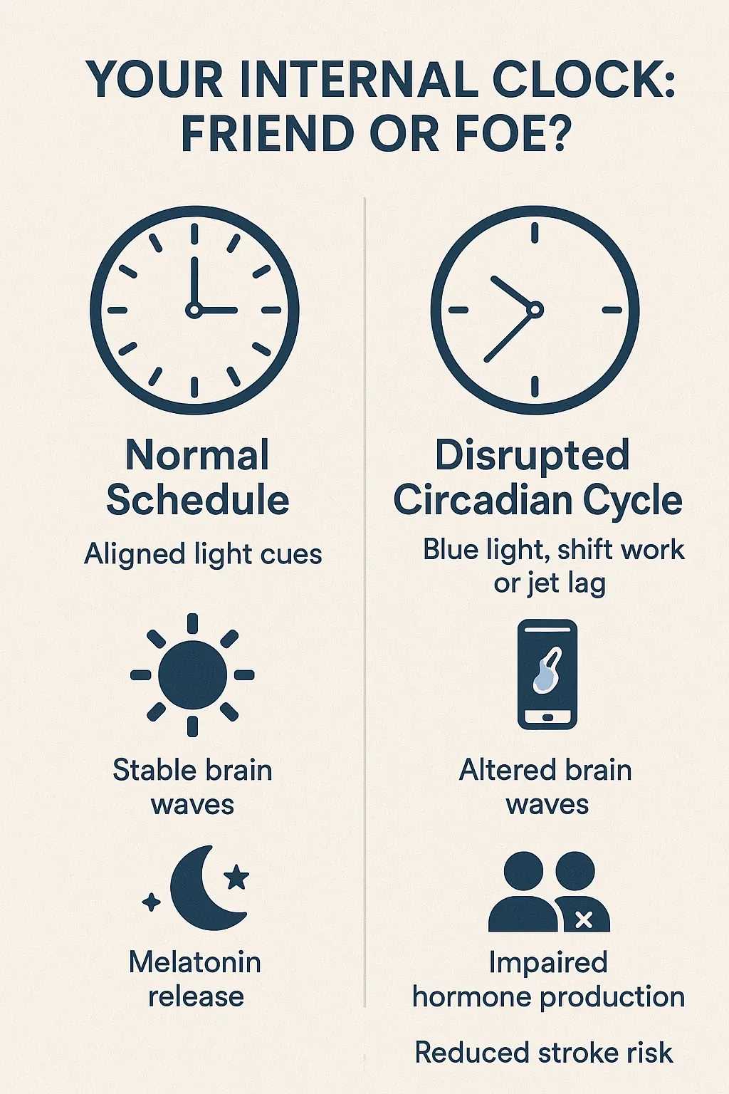 Circadian rhythm versus sleep disruption