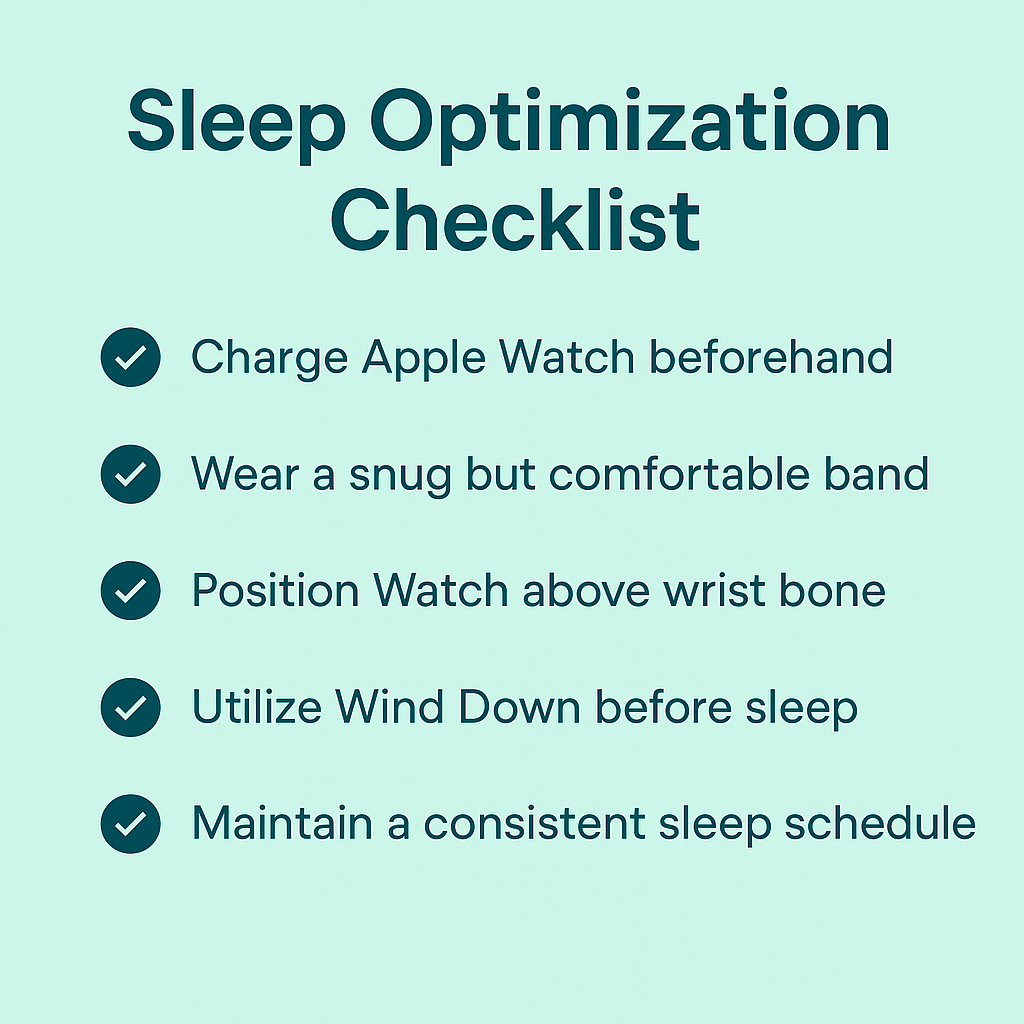 Apple Watch sleep optimization checklist tips