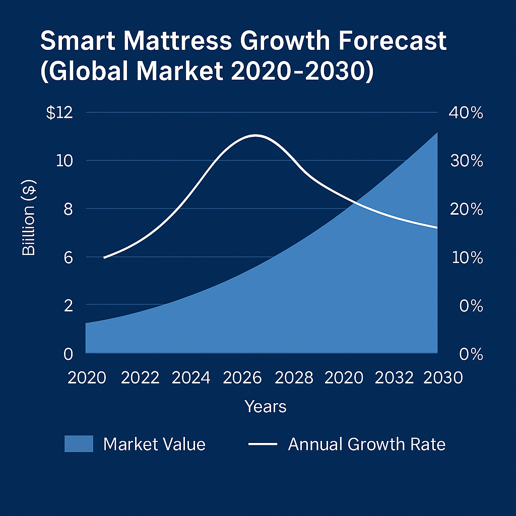 Smart mattress market forecast and growth curve