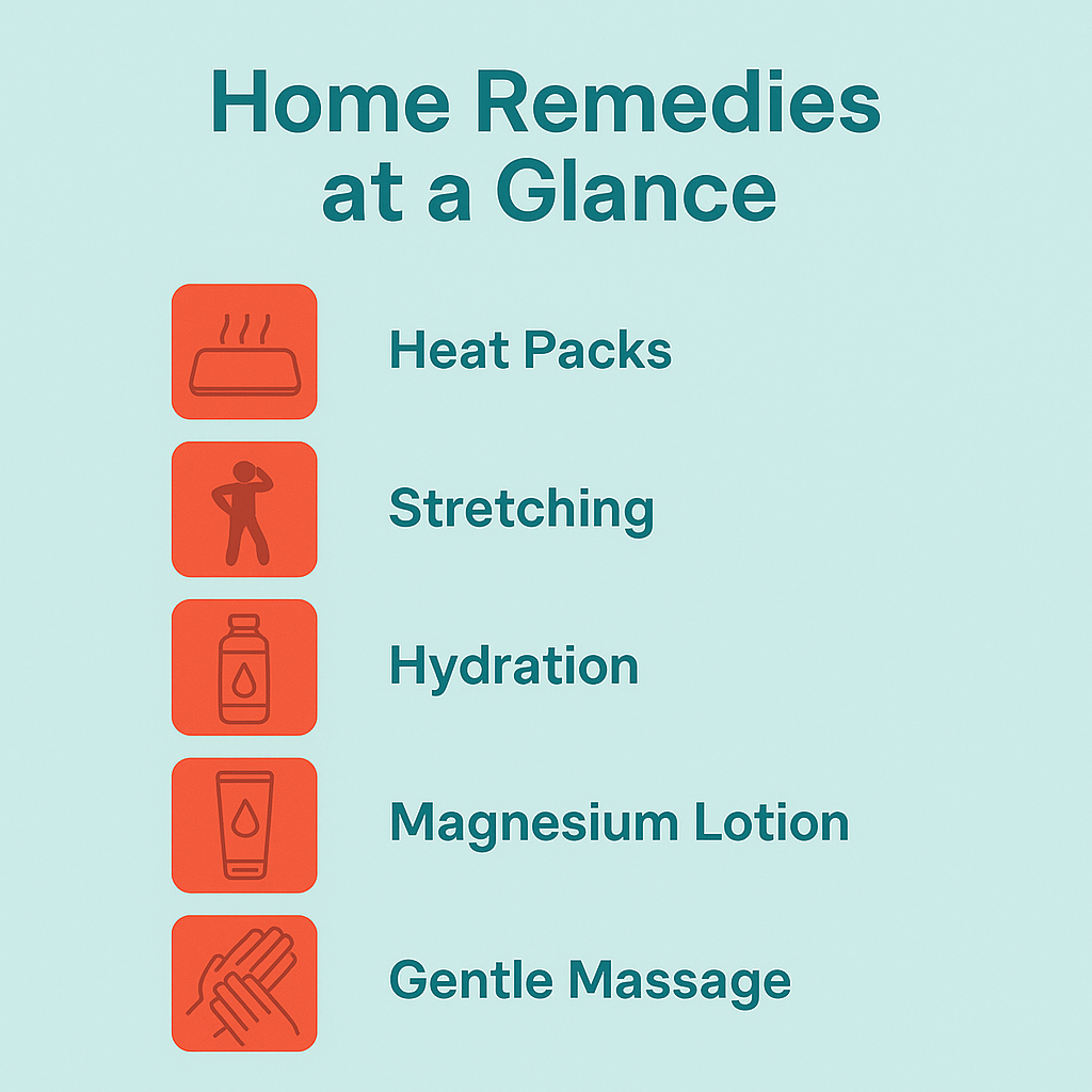 Muscle pain home remedy checklist.