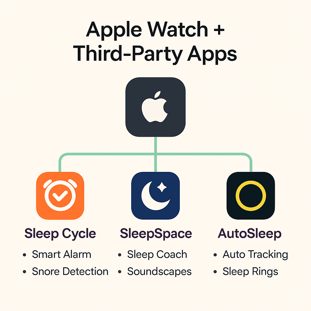 Apple Watch compatible third-party sleep apps chart