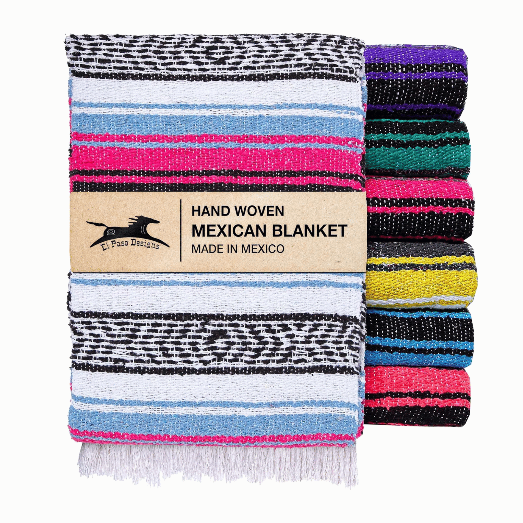El Paso colorful striped blanket