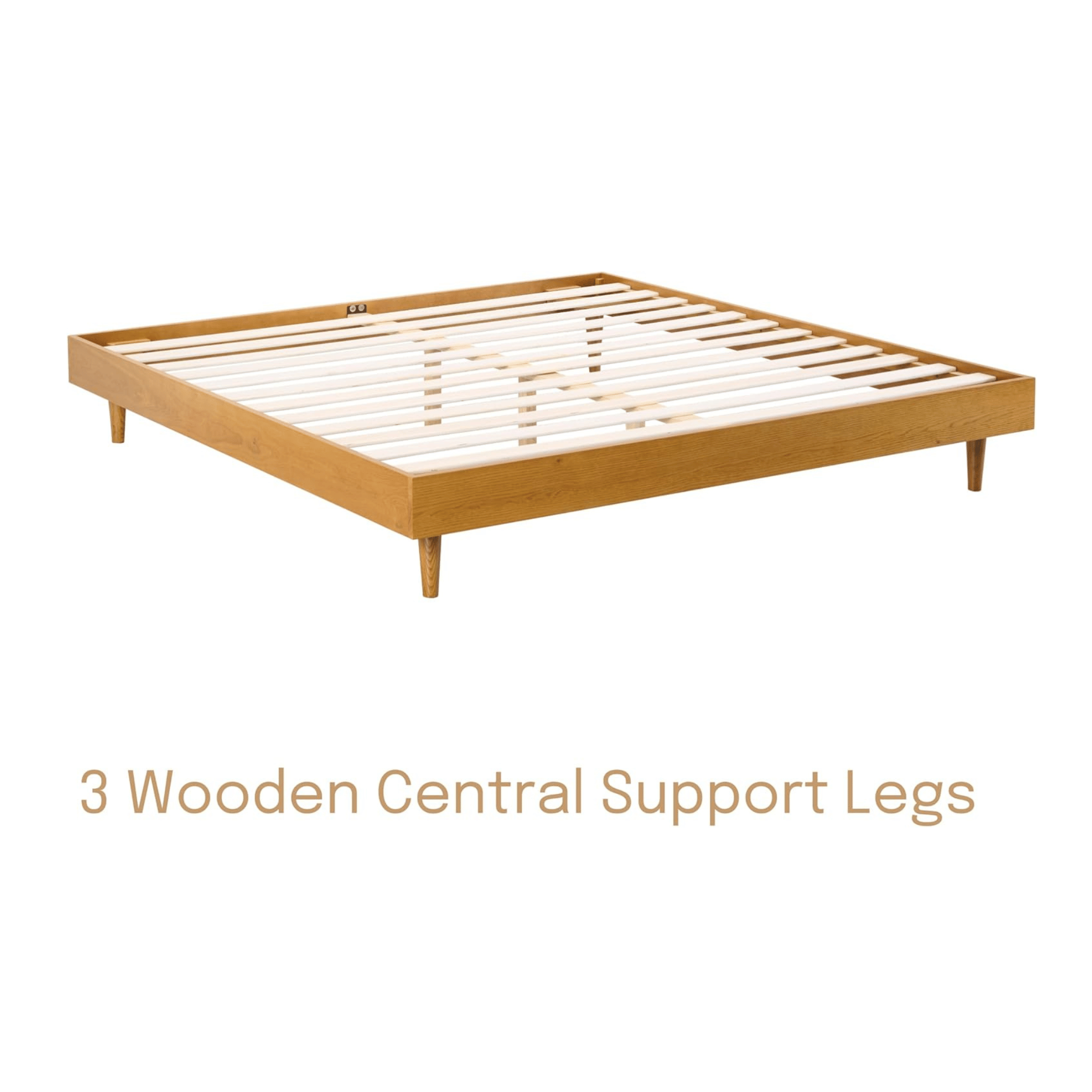 NTC Fly platform bed with central wooden support