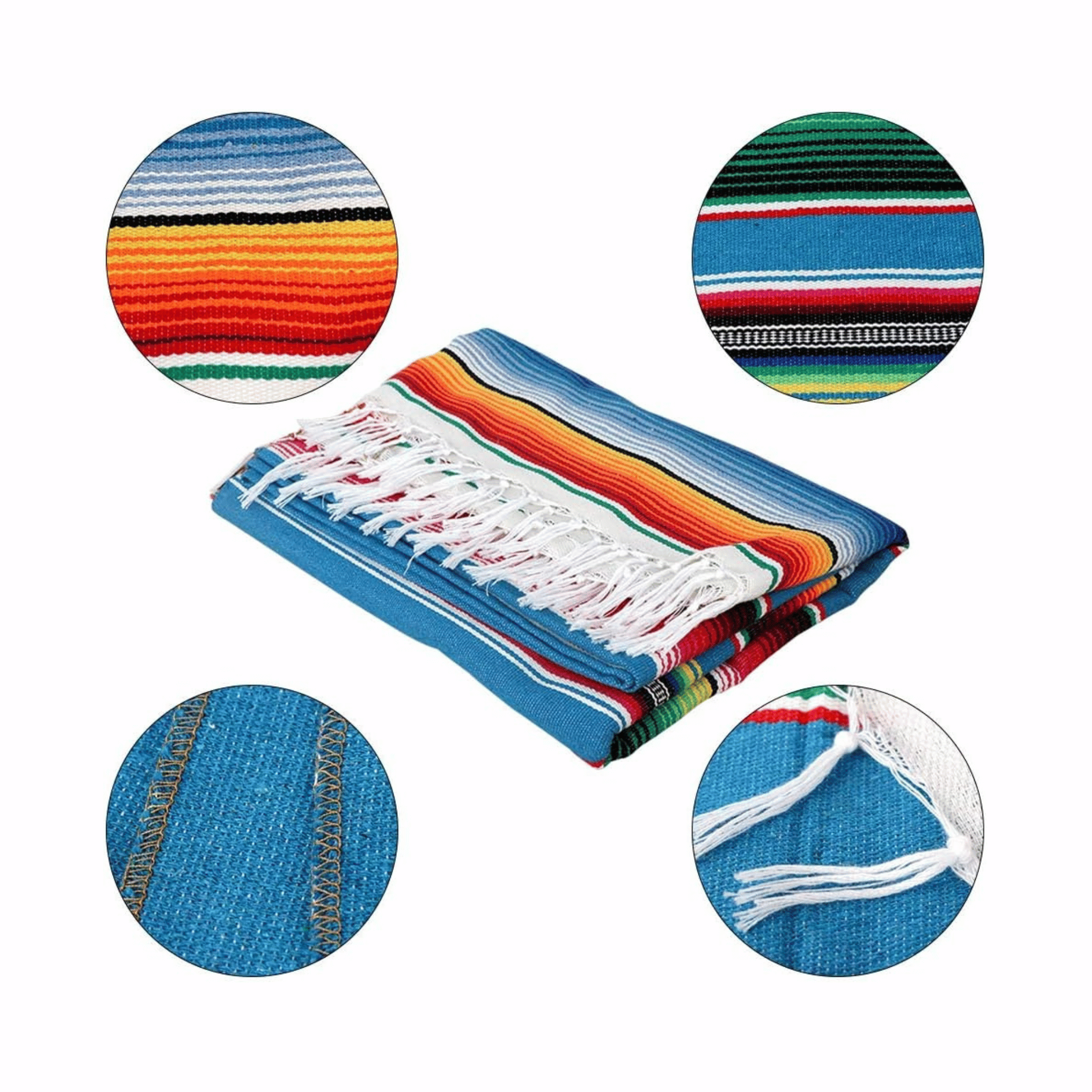 AerWo folded serape blanket