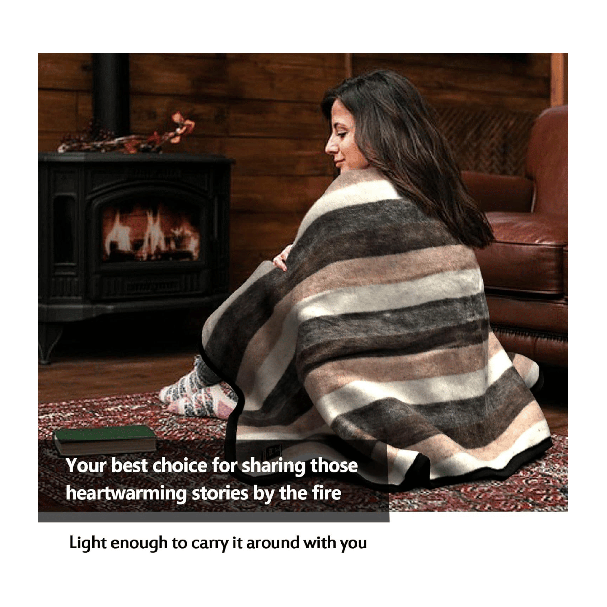 Alpaca Warehouse cozy blanket