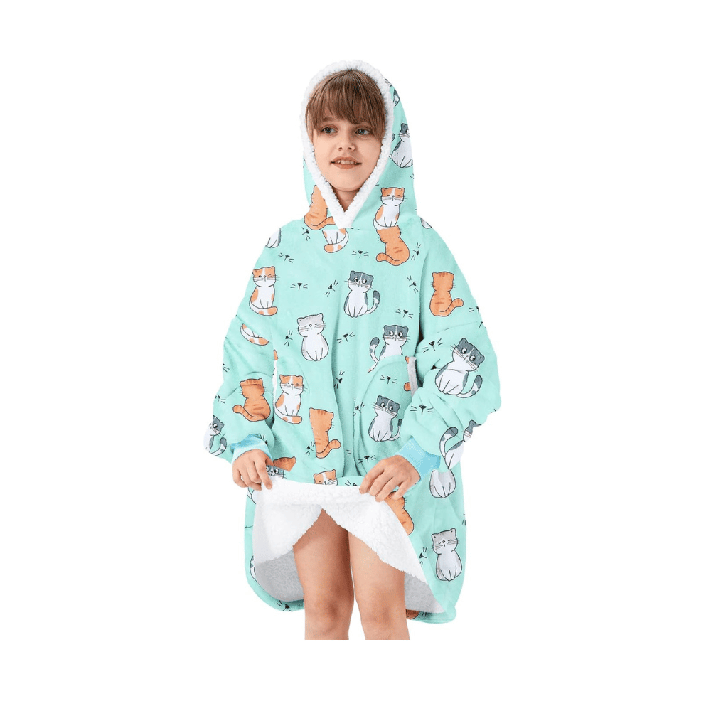 zando animal pattern kids wearable blanket hoodie