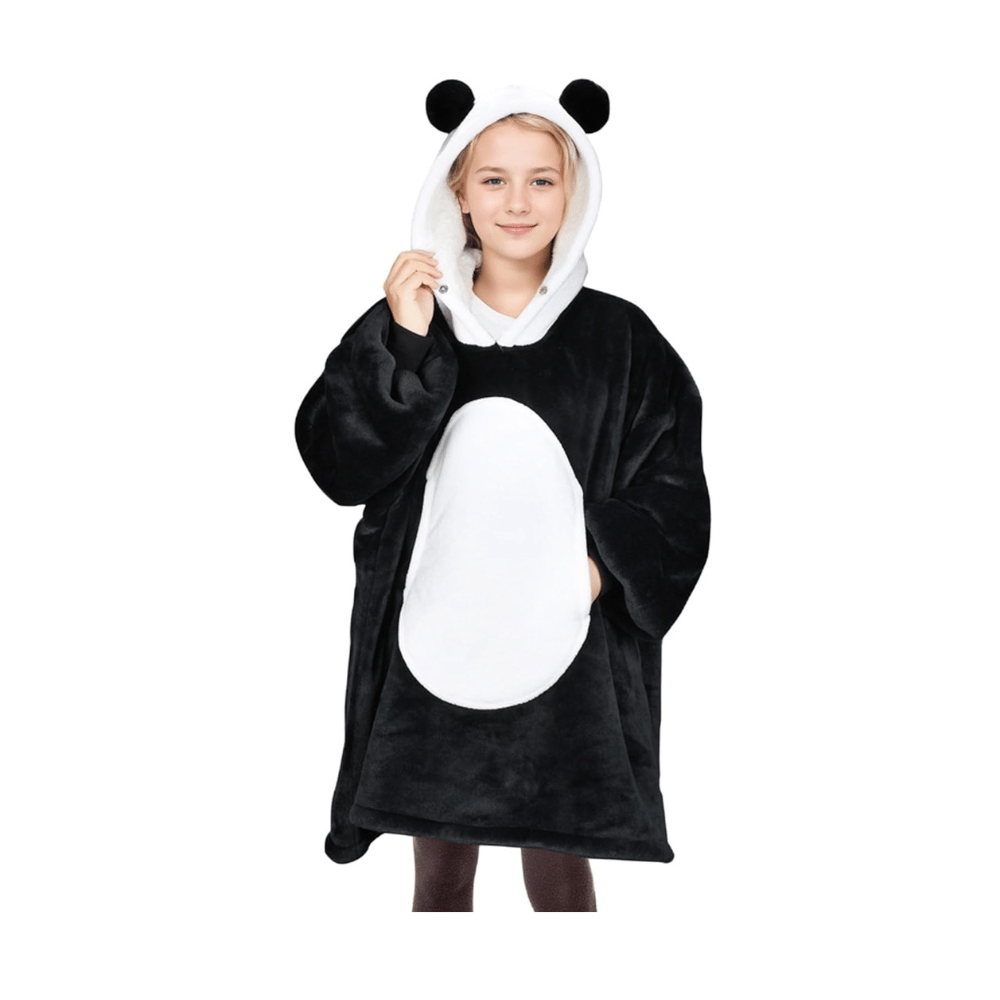 solaris panda wearable blanket hoodie for kids