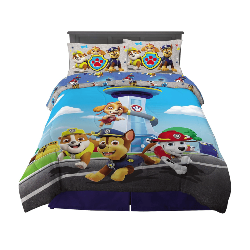 Franco Paw Patrol kids silk touch throw blanket featuring cartoon pups