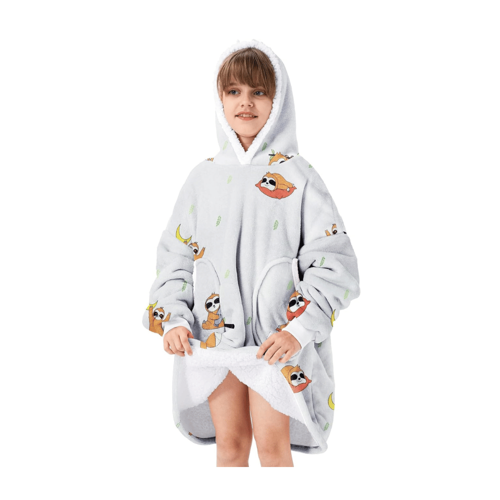 zando kids hooded blanket cozy animal print