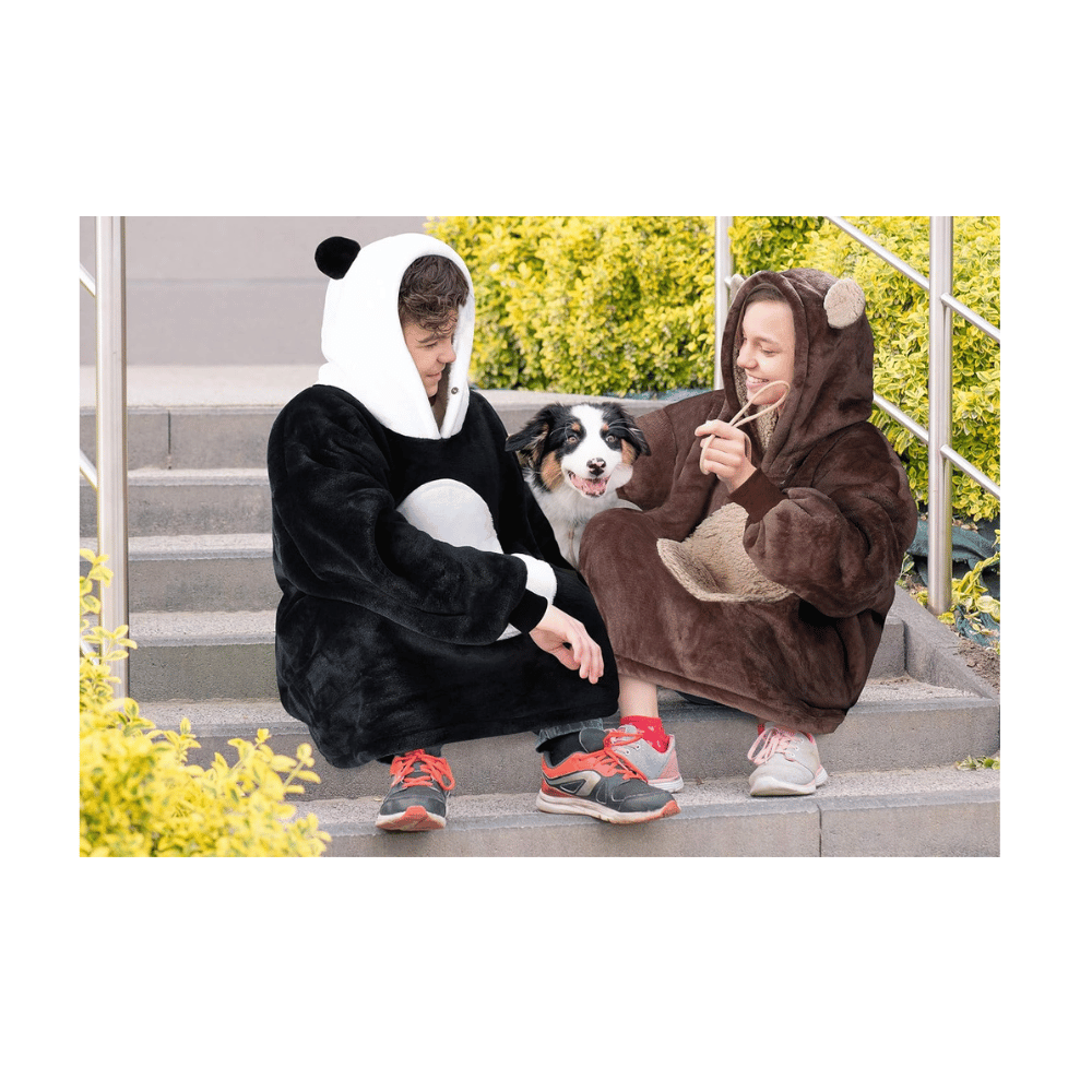 solaris panda cozy hooded blanket hoodie