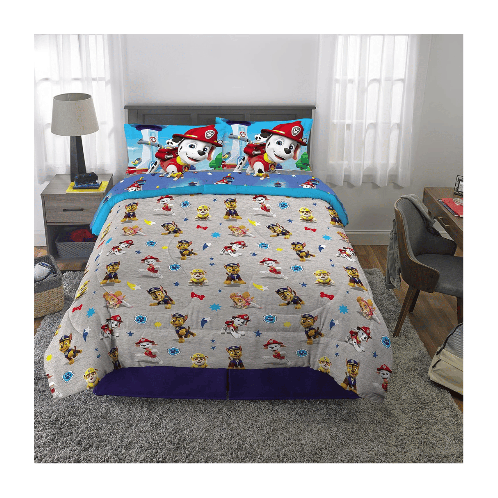 Kids Paw Patrol silk touch blanket with bright Nickelodeon character designs