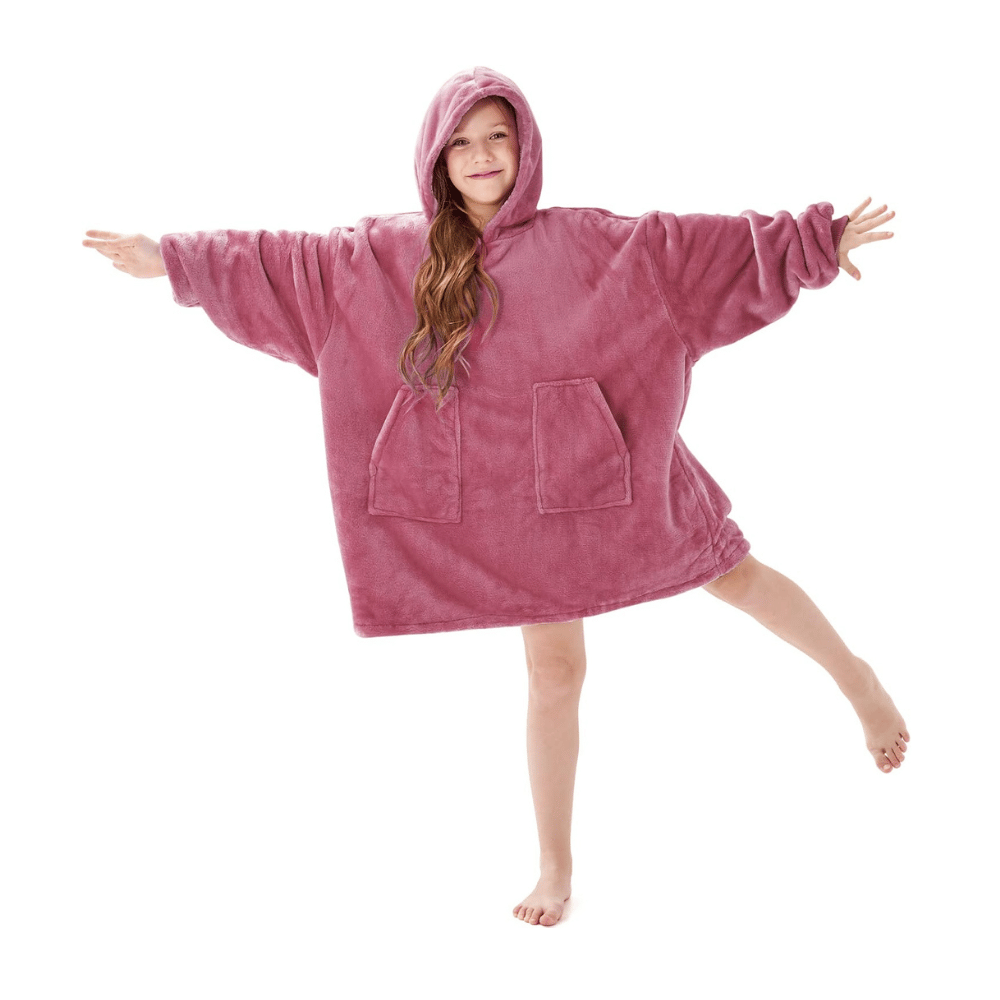 kids fleece red plaid blanket hoodie aemicion