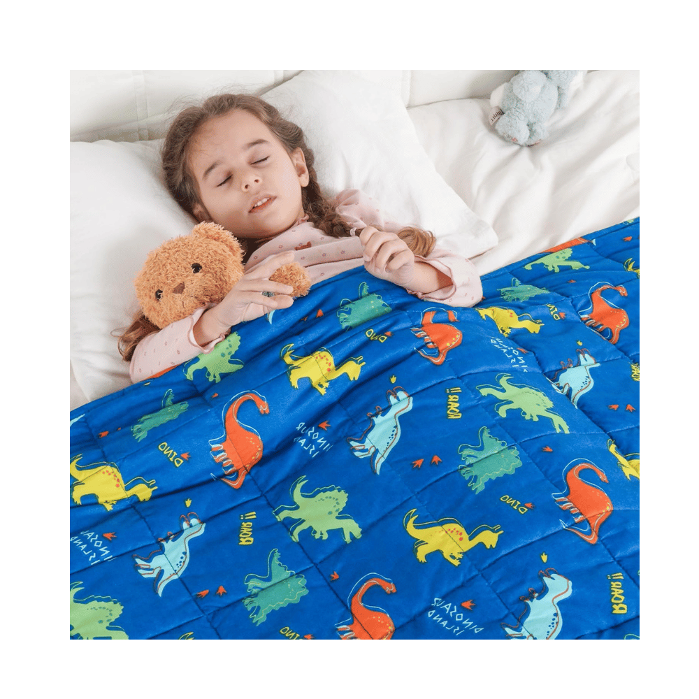 kivik weighted blanket minky dotted calming sleep (MyRadiantSleep.com)