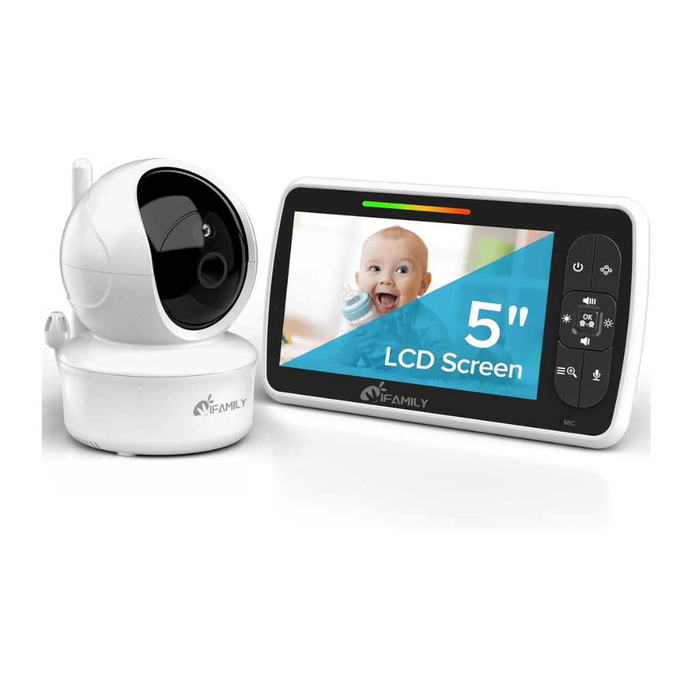 iFamily 5 inch baby monitor with camera and display showing clear video feed