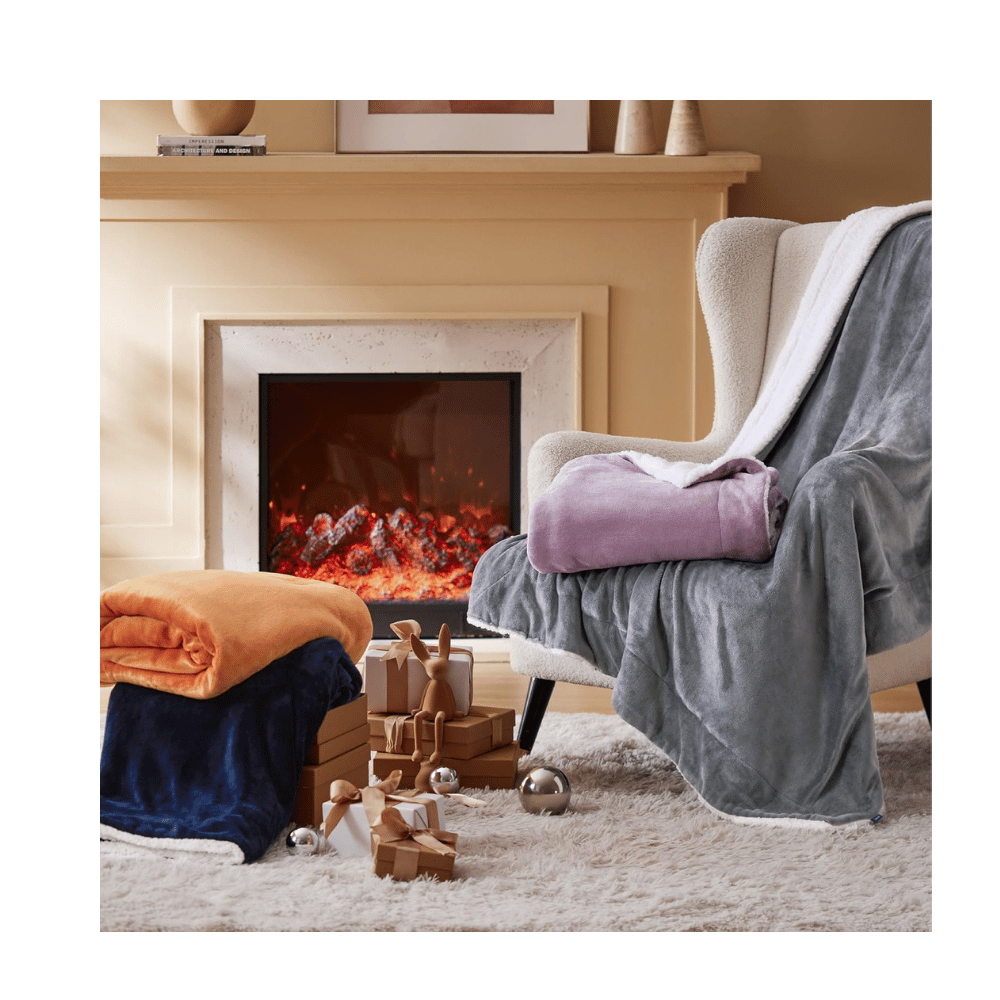 bedsure gentle soft throw blankets fleece sherpa by fireplace cozy home