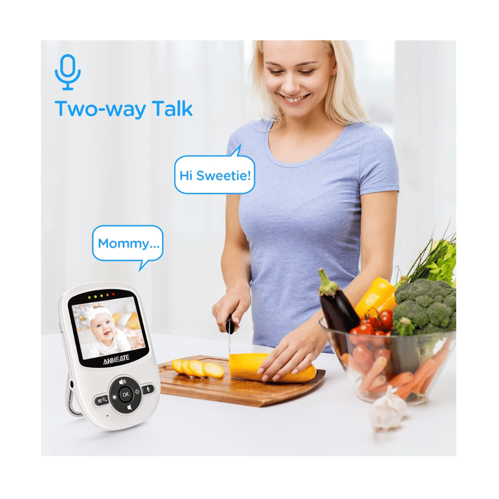 ANMEATE video baby monitor two-way communication feature between parent and baby