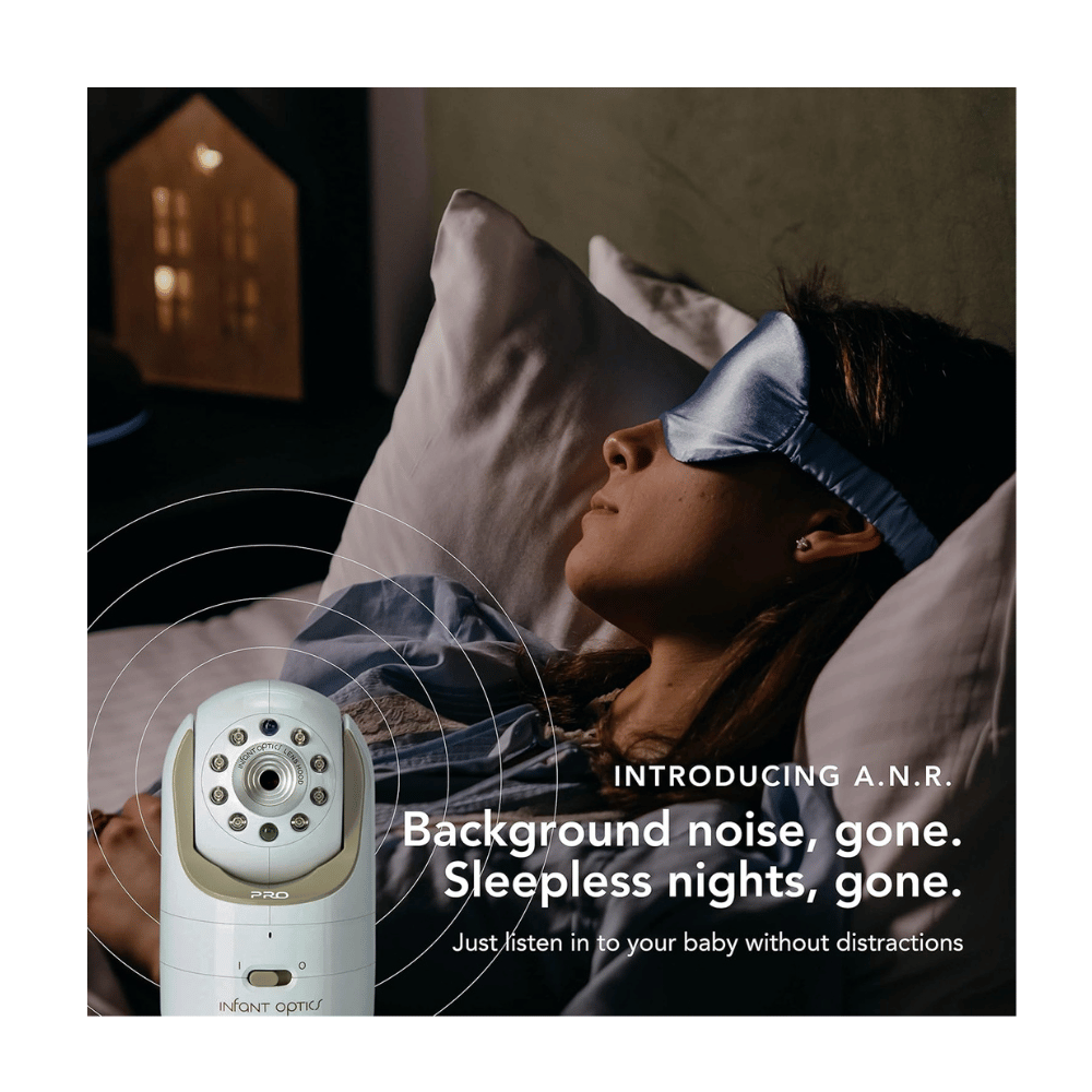 Infant Optics DXR-8 PRO baby monitor with active noise reduction feature