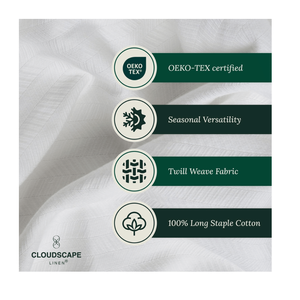 cloudscape linen blanket oeko tex certified twill weave cotton