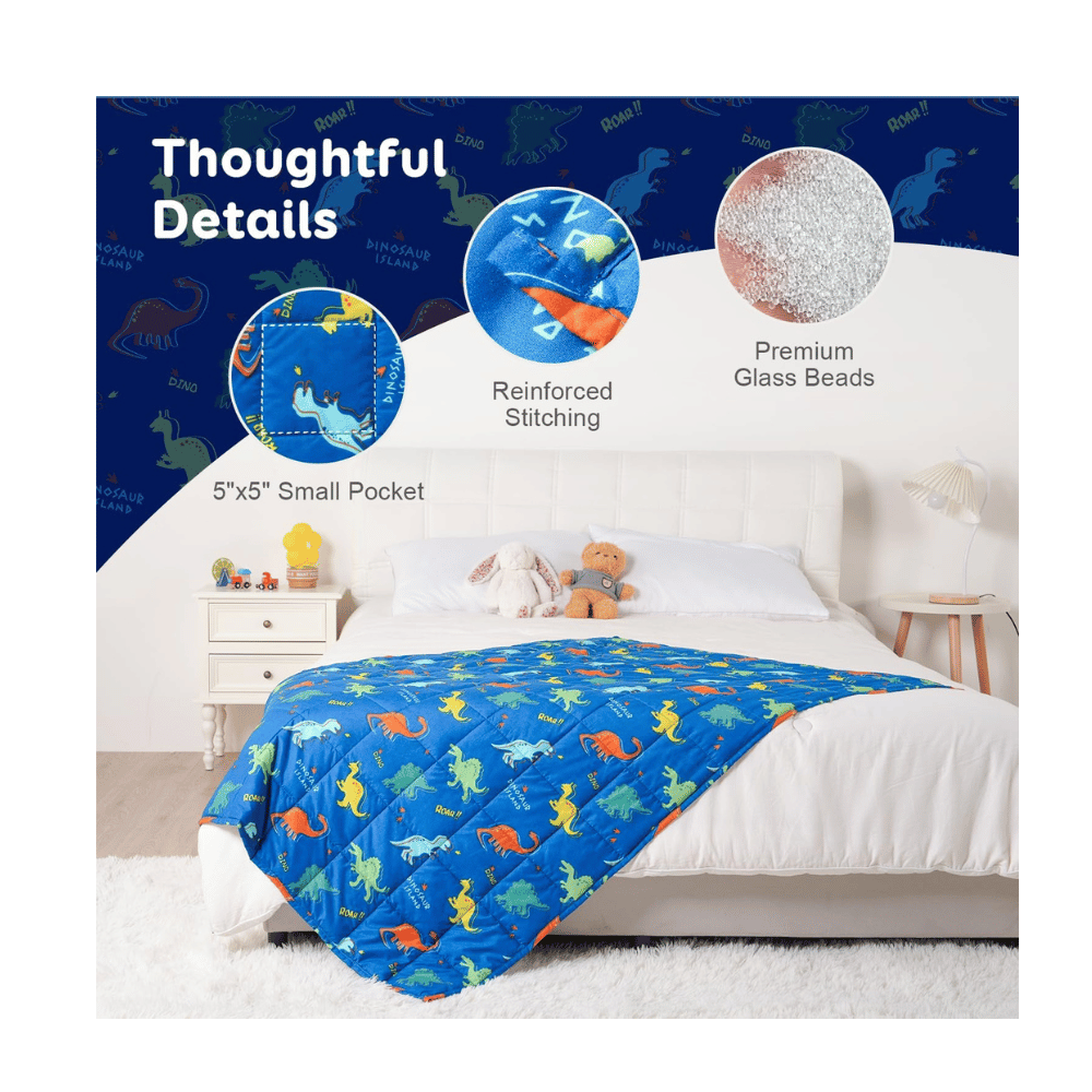 kivik kids weighted blanket even fill durable stitching (MyRadiantSleep.com)