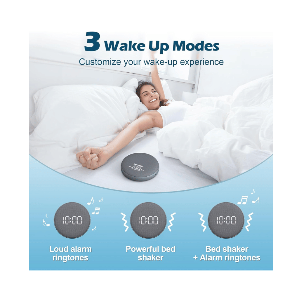 reacher alarm clock wake modes options (C: Reacher/Amazon)