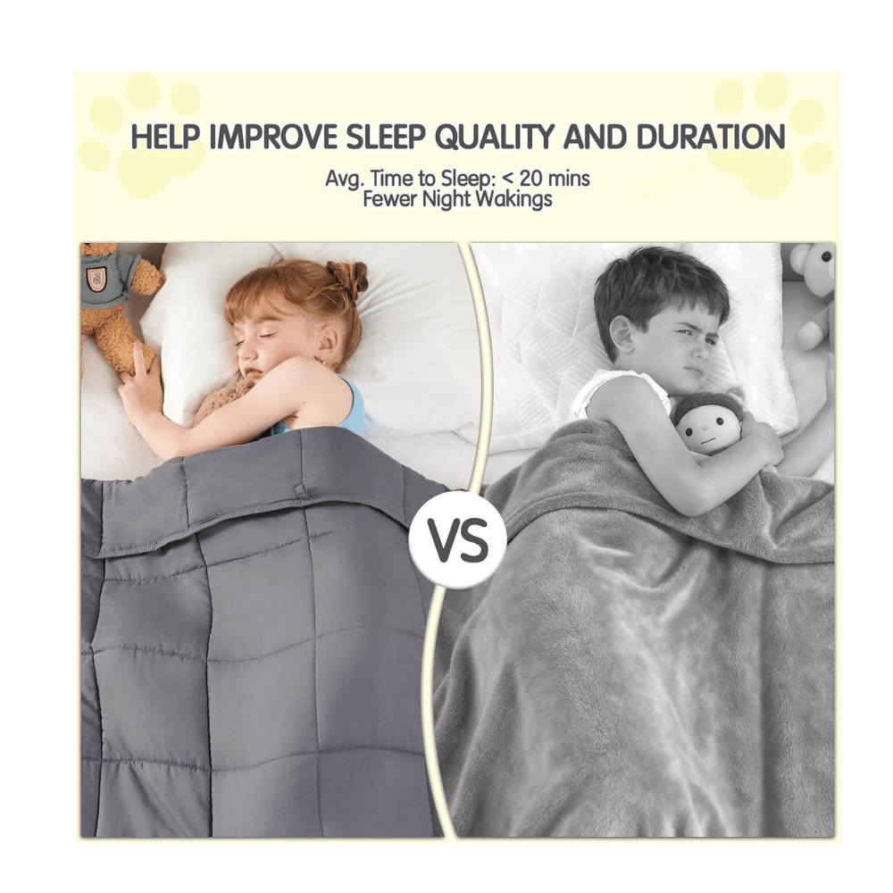 yescool cooling weighted blanket for child relaxation (MyRadiantSleep.com)
