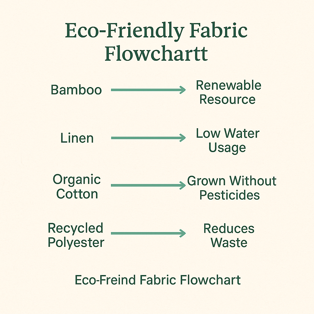eco friendly fabric flowchart bamboo linen cotton polyester sustainability