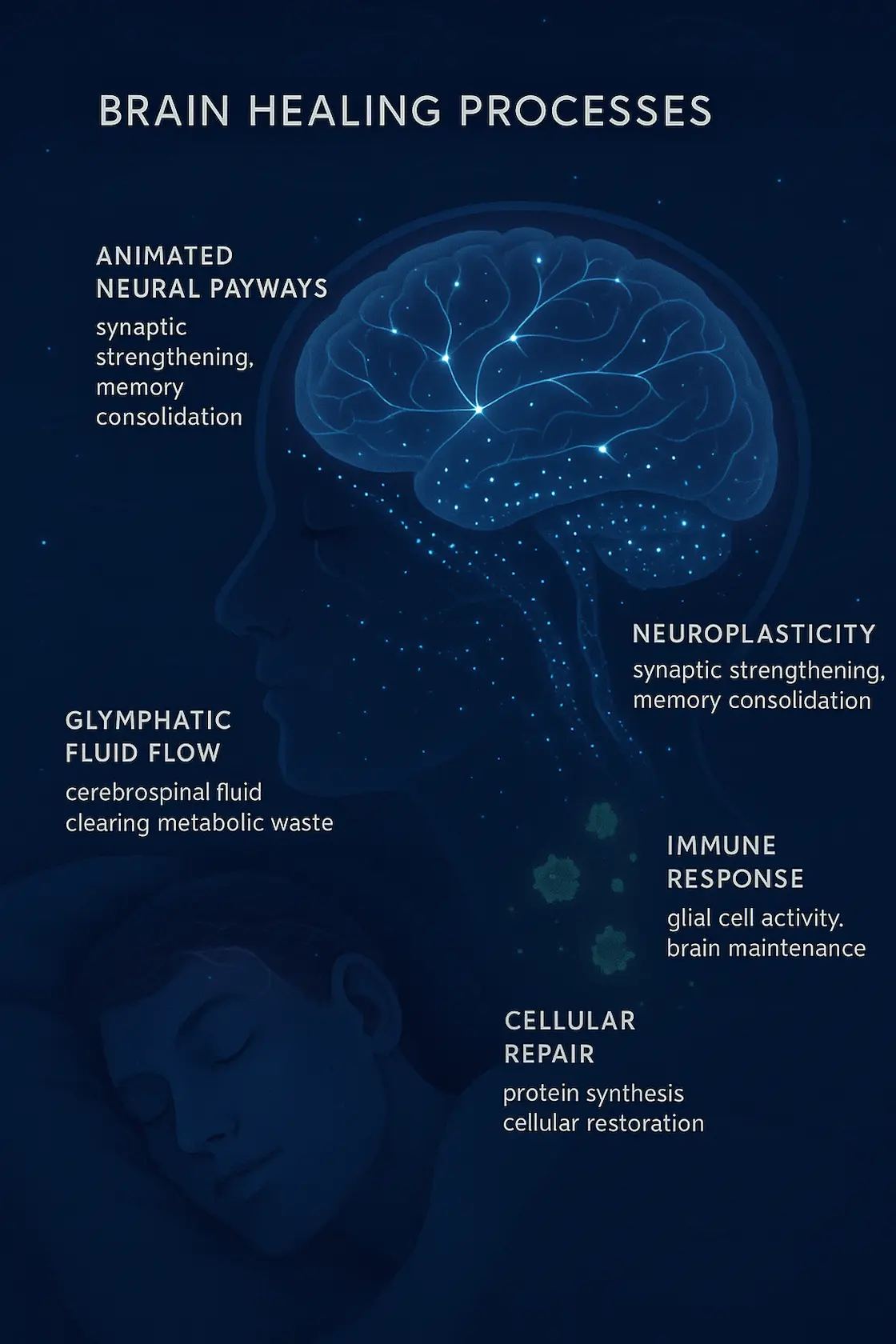 Brain healing processes while sleeping