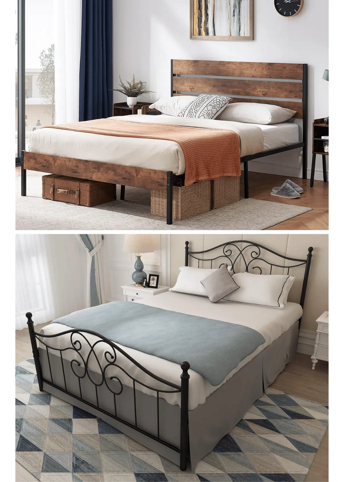 Elegant bed frames add classic charm to your bedroom. (Credit:)